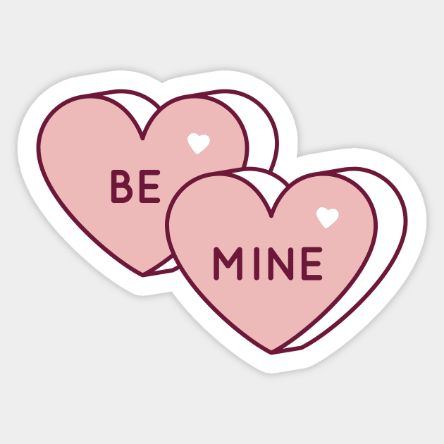 Be Mine Candy Hearts Sticker by SLAG_Creative